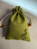Green Burlap Drawstring Bag 3.9x5.5in (Pack of 50)