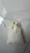 Linen Drawstring Bags - Mixed Colors (Burgundy/White/Pink)