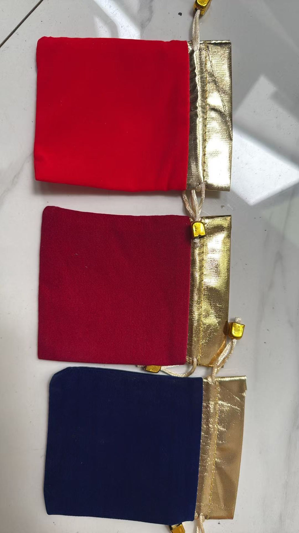 Velvet Drawstring Gift Pouch 10x13cm (50pcs) - Red / Burgundy / Navy Blue